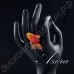 Кольцо Carp Ring for Valentine's Day 18K Real Gold Plated Multicolour SWA ELEMENTS Austrian Crystal Red